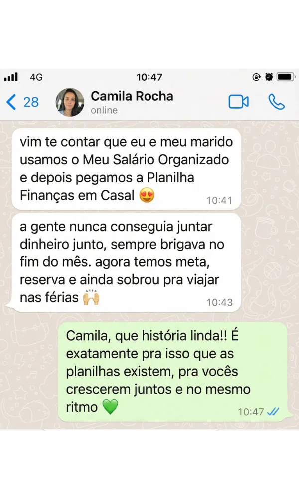 Depoimento de Camila Rocha - Cliente satisfeita